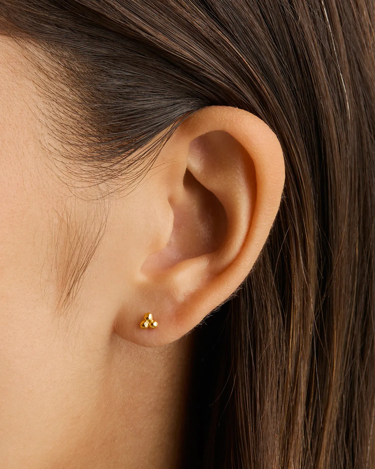 18k Gold Vermeil Karma Stud Earrings Bycharlotte
