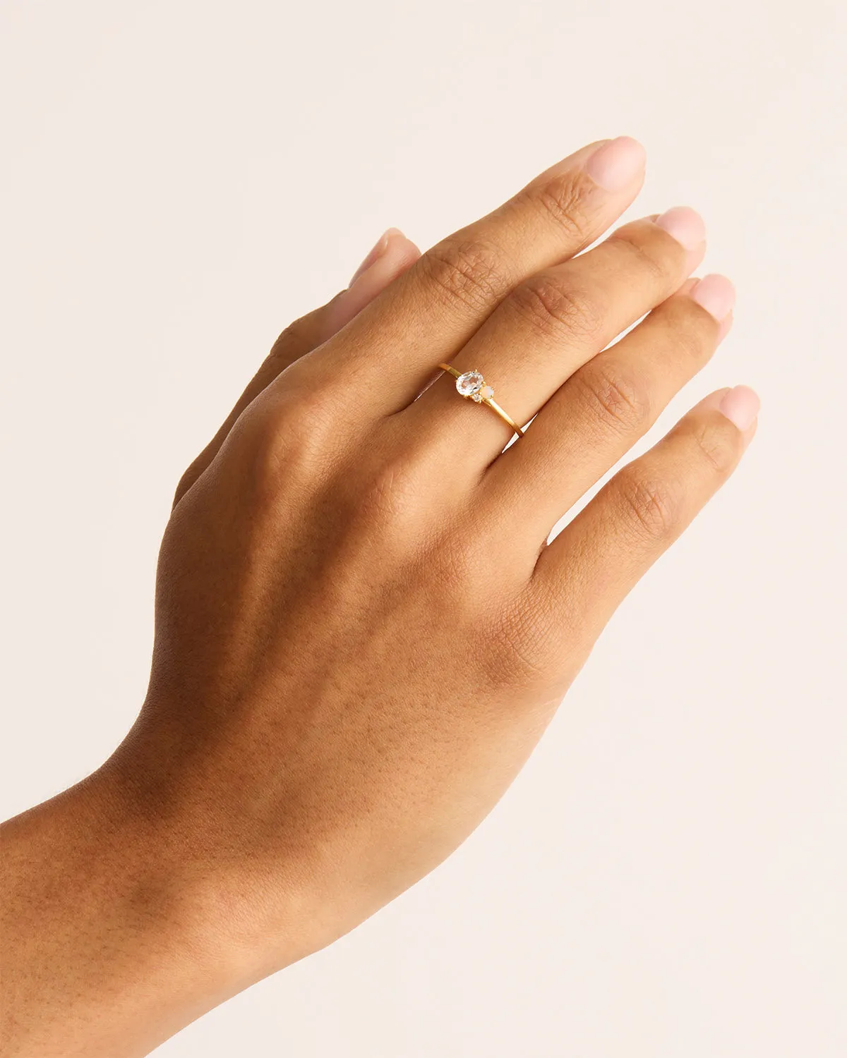 18k Gold Vermeil Kindred Birthstone Ring - April Bycharlotte