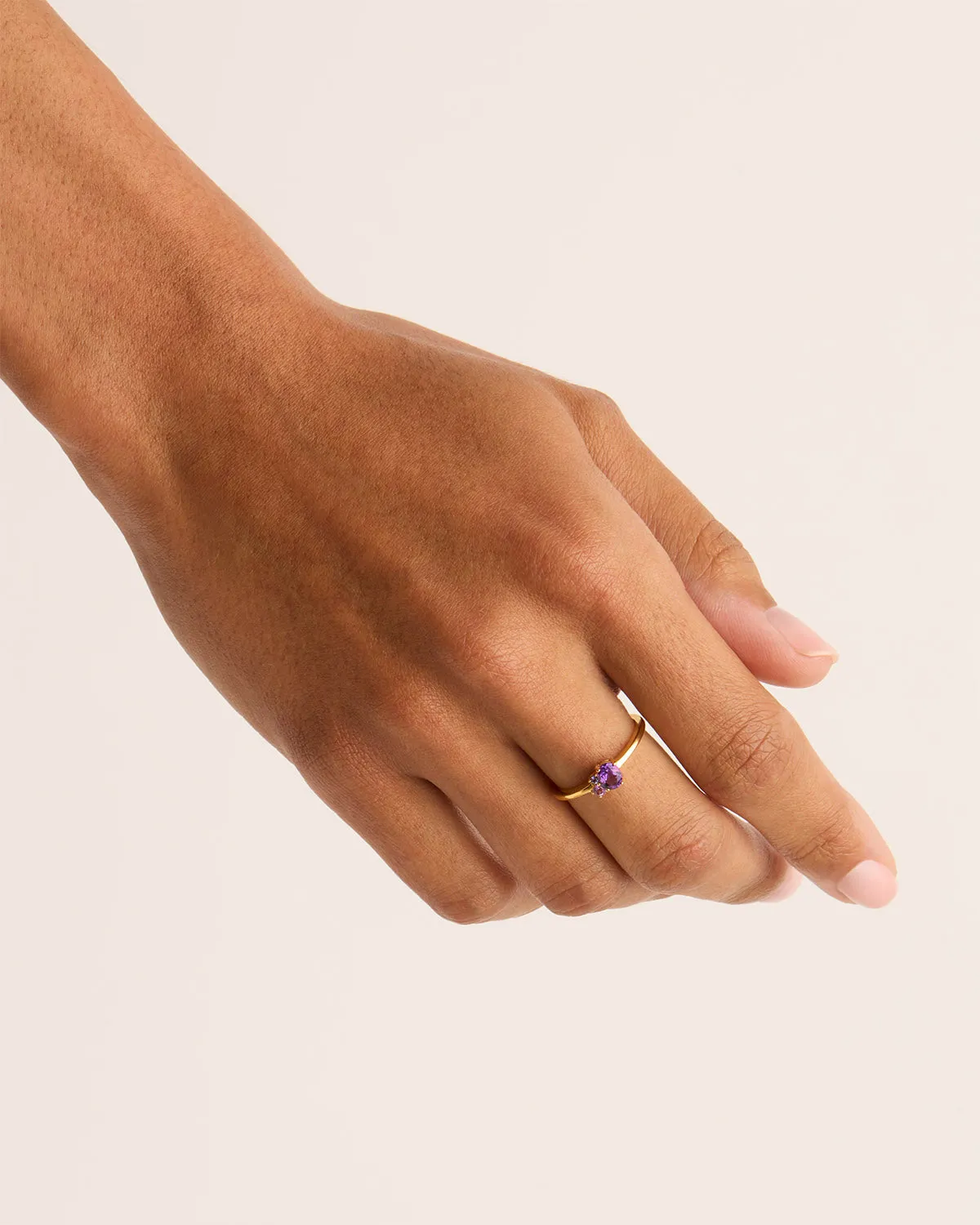 18k Gold Vermeil Kindred Birthstone Ring - February Bycharlotte