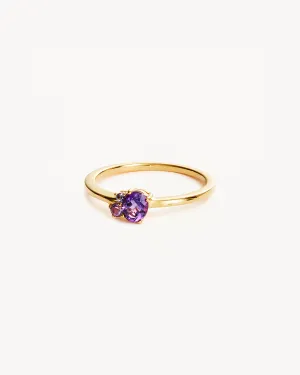 18k Gold Vermeil Kindred Birthstone Ring - February Bycharlotte