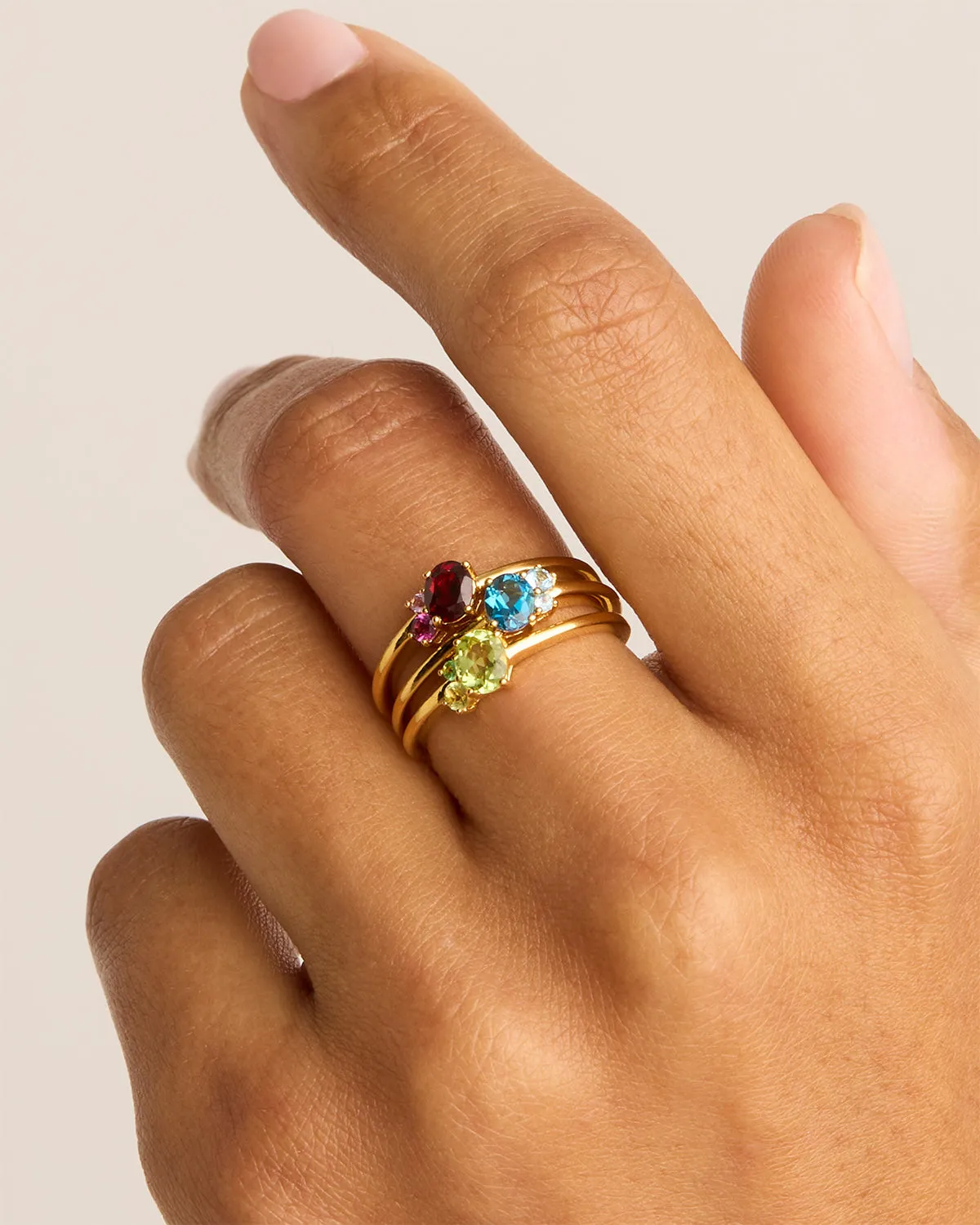 18k Gold Vermeil Kindred Birthstone Ring - January Bycharlotte