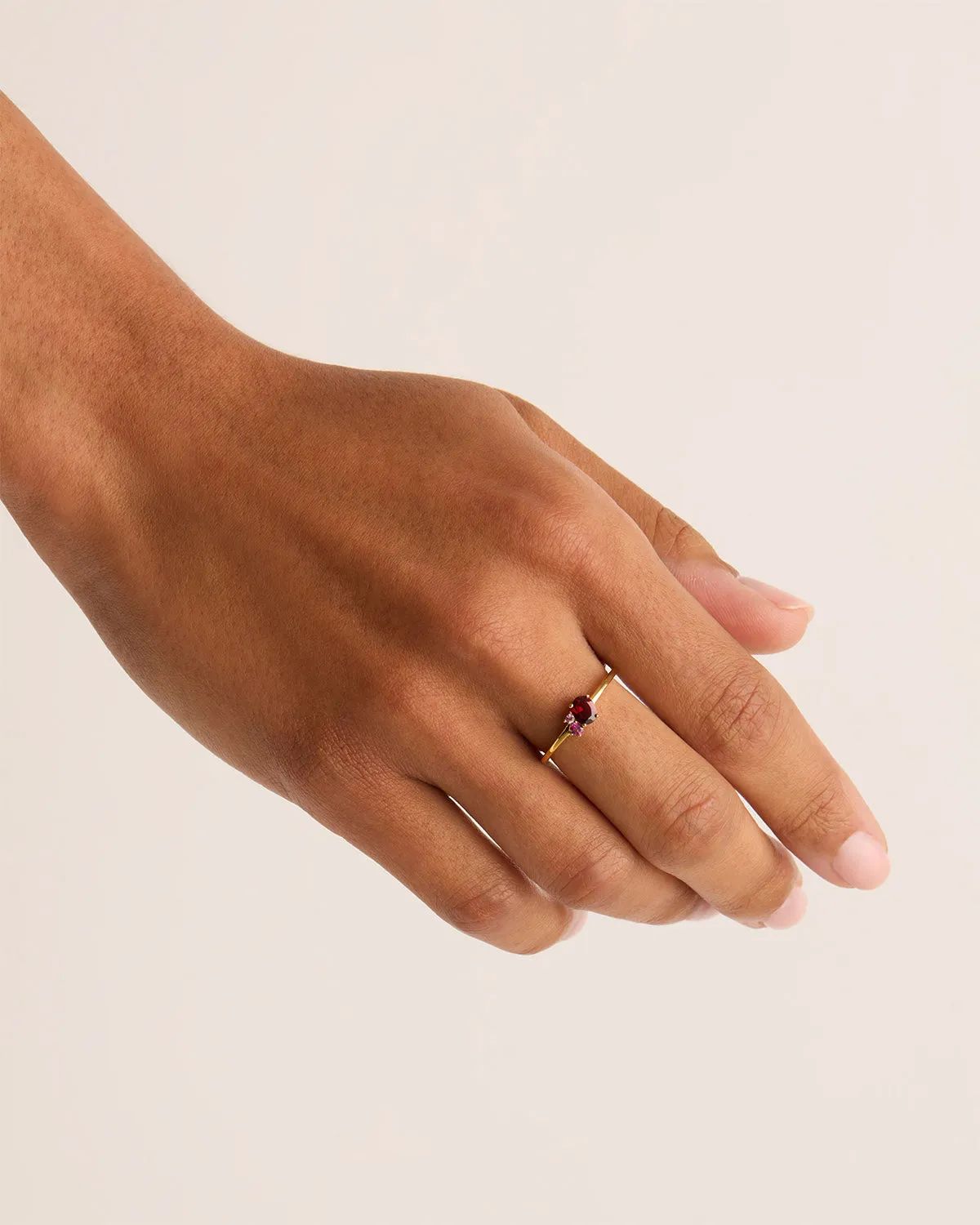 18k Gold Vermeil Kindred Birthstone Ring - January Bycharlotte
