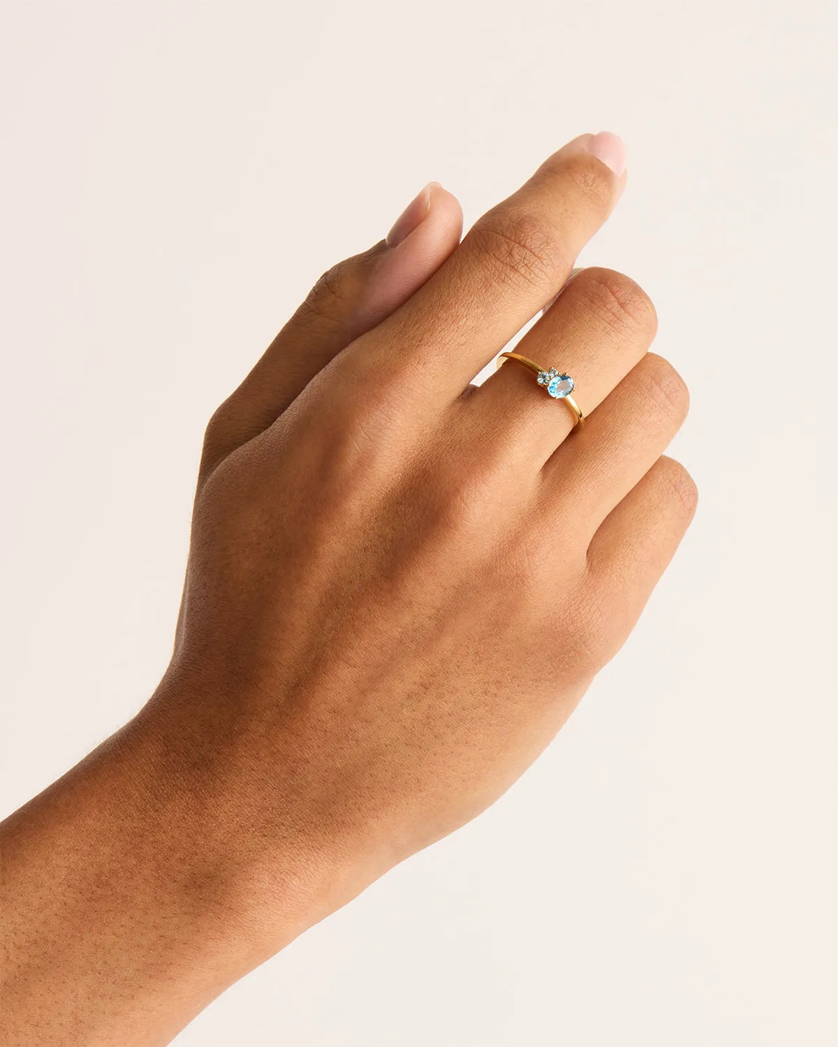 18k Gold Vermeil Kindred Birthstone Ring - March Bycharlotte