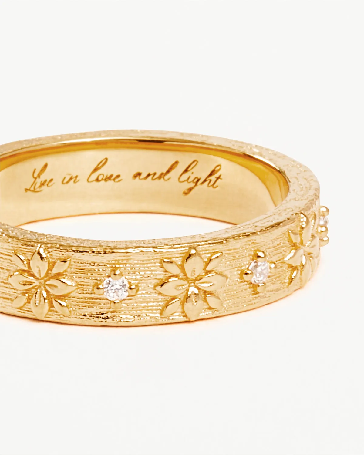 18k Gold Vermeil Live in Grace Ring Bycharlotte