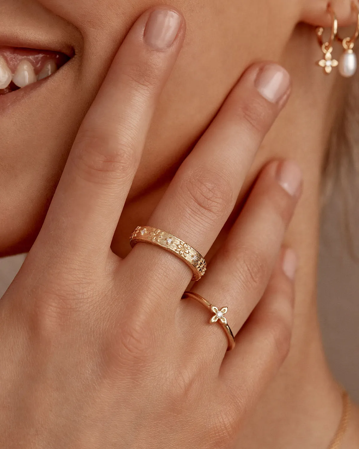 18k Gold Vermeil Live in Grace Ring Bycharlotte
