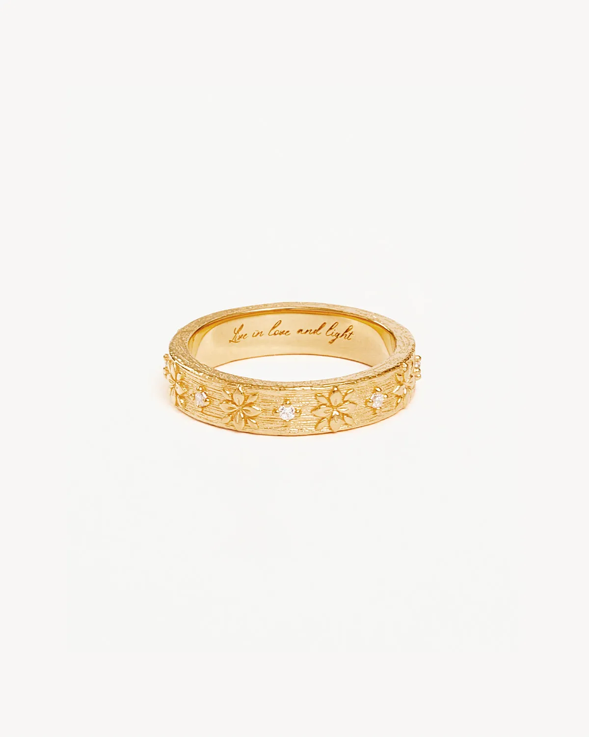 18k Gold Vermeil Live in Grace Ring Bycharlotte