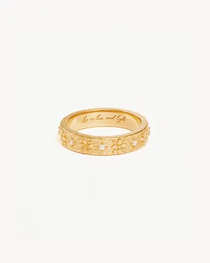 18k Gold Vermeil Live in Grace Ring Bycharlotte