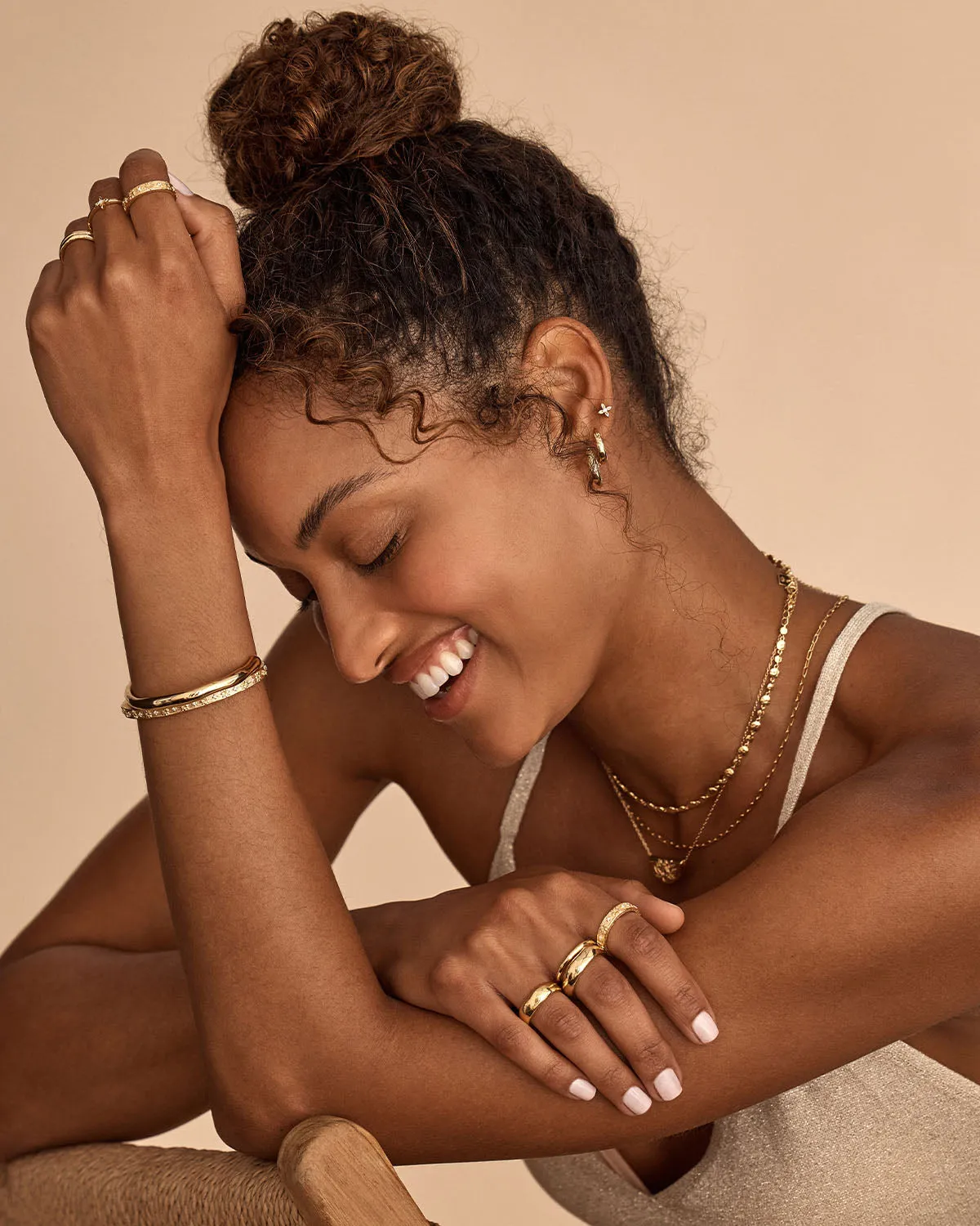 18k Gold Vermeil Live in Grace Ring Bycharlotte
