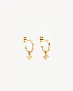 18k Gold Vermeil Live in Light Hoop Earrings Bycharlotte