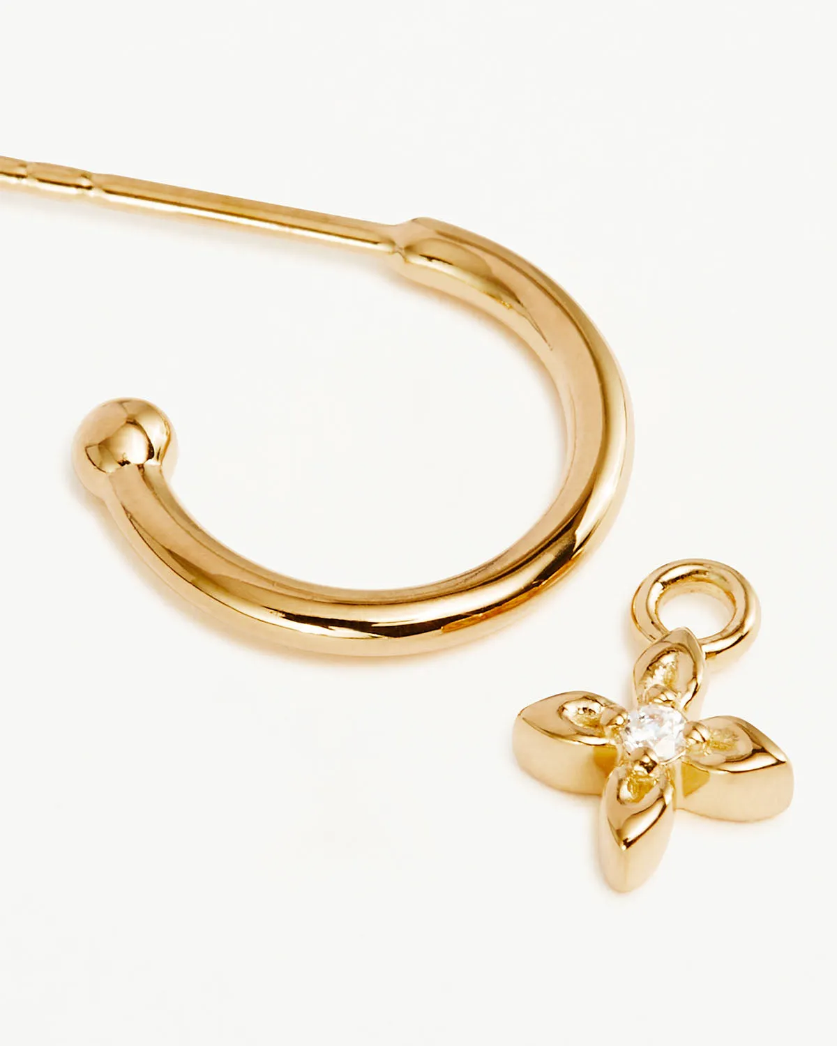18k Gold Vermeil Live in Light Hoop Earrings Bycharlotte
