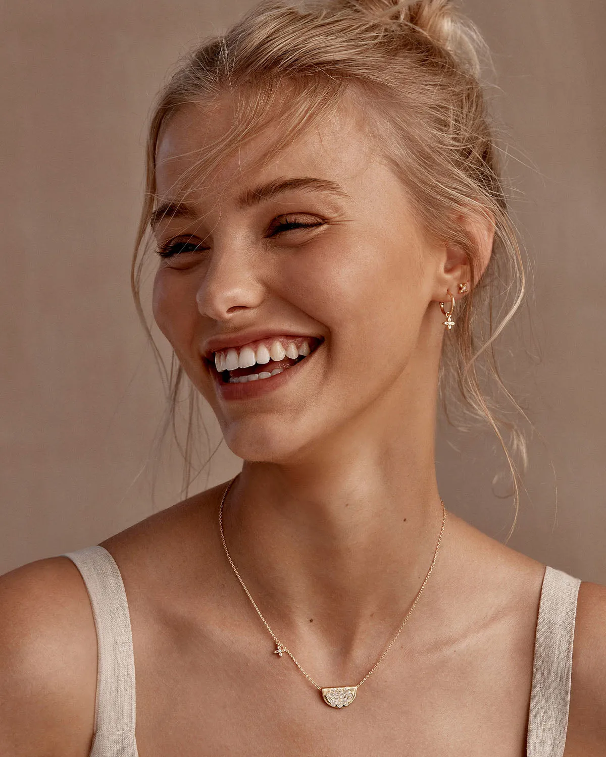 18k Gold Vermeil Live In Light Lotus Necklace Bycharlotte