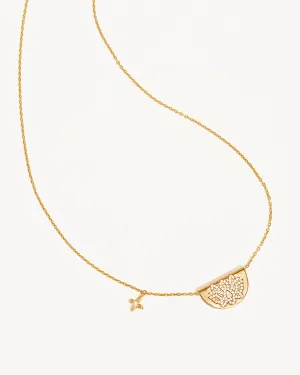 18k Gold Vermeil Live In Light Lotus Necklace Bycharlotte