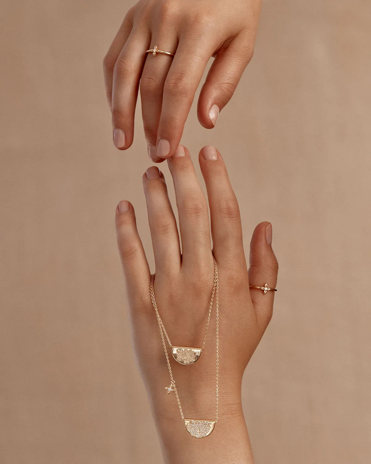 18k Gold Vermeil Live in Light Ring Bycharlotte