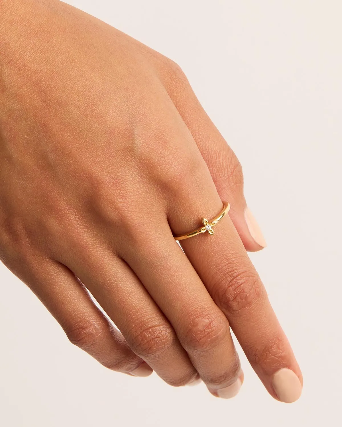 18k Gold Vermeil Live in Light Ring Bycharlotte