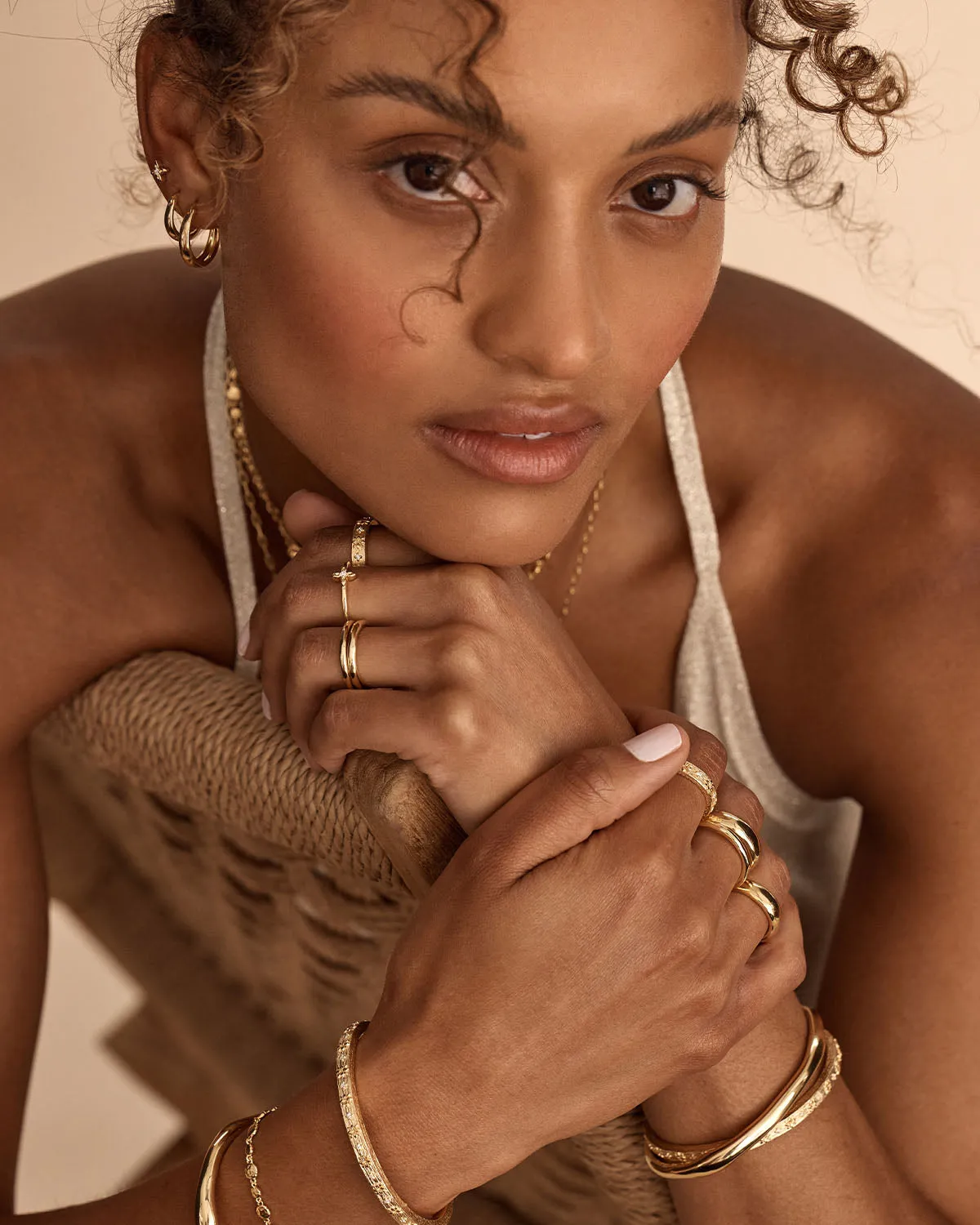 18k Gold Vermeil Live in Light Ring Bycharlotte