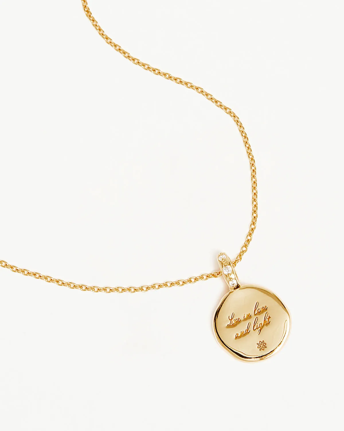 18k Gold Vermeil Live in Love Necklace Bycharlotte