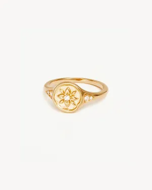 18k Gold Vermeil Live in Love Ring Bycharlotte