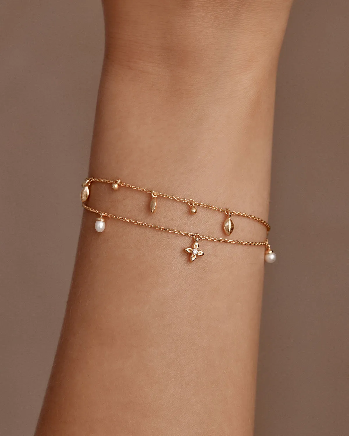 18k Gold Vermeil Live in Peace Bracelet Bycharlotte