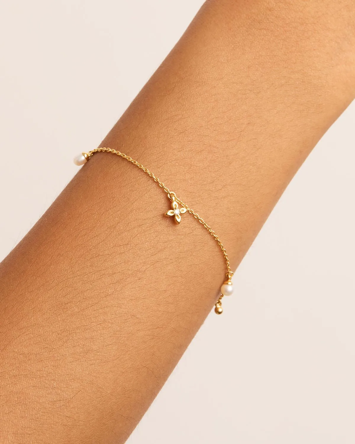 18k Gold Vermeil Live in Peace Bracelet Bycharlotte