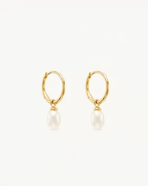 18k Gold Vermeil Live in Peace Hoop Earrings Bycharlotte