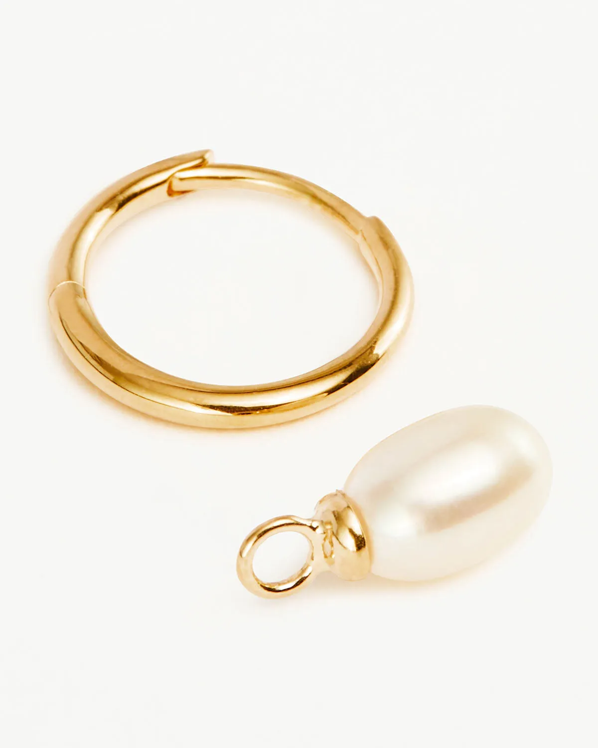 18k Gold Vermeil Live in Peace Hoop Earrings Bycharlotte