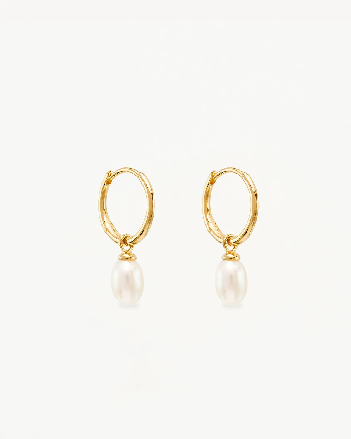 18k Gold Vermeil Live in Peace Hoop Earrings Bycharlotte