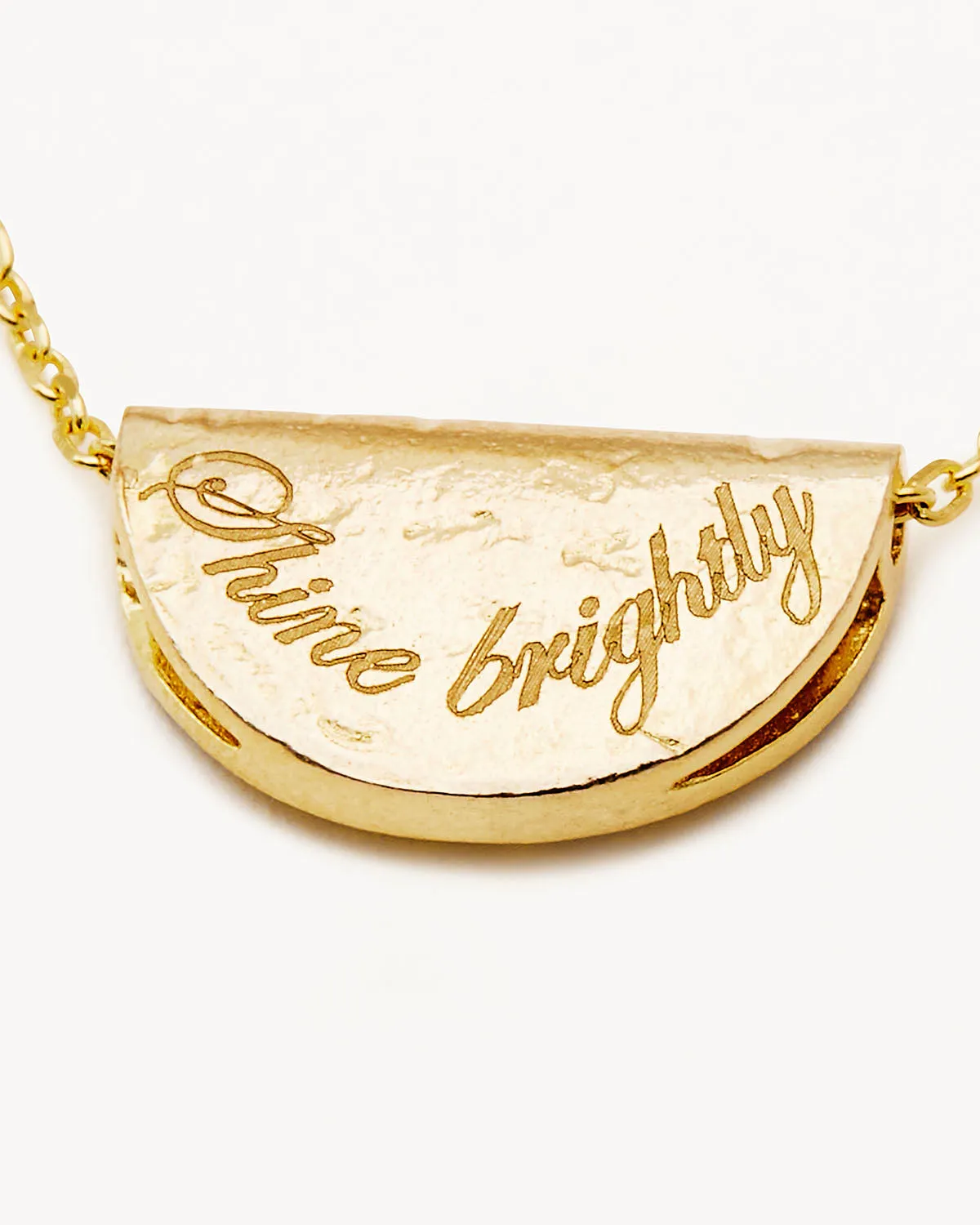 18k Gold Vermeil Lotus Birthstone Necklace - April - White Topaz Bycharlotte