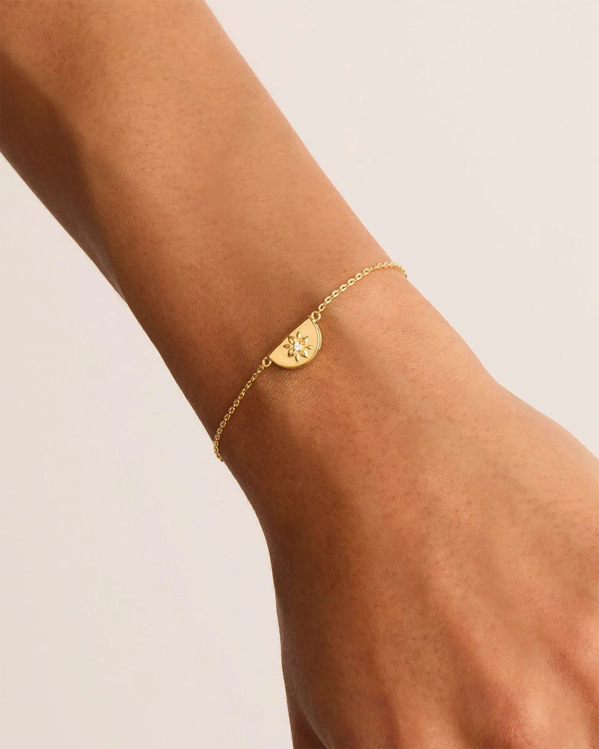 18k Gold Vermeil Lotus Bracelet Bycharlotte
