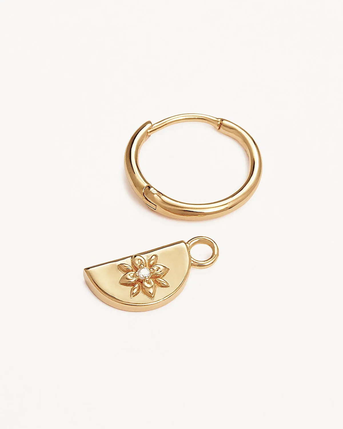 18k Gold Vermeil Lotus Hoops Bycharlotte