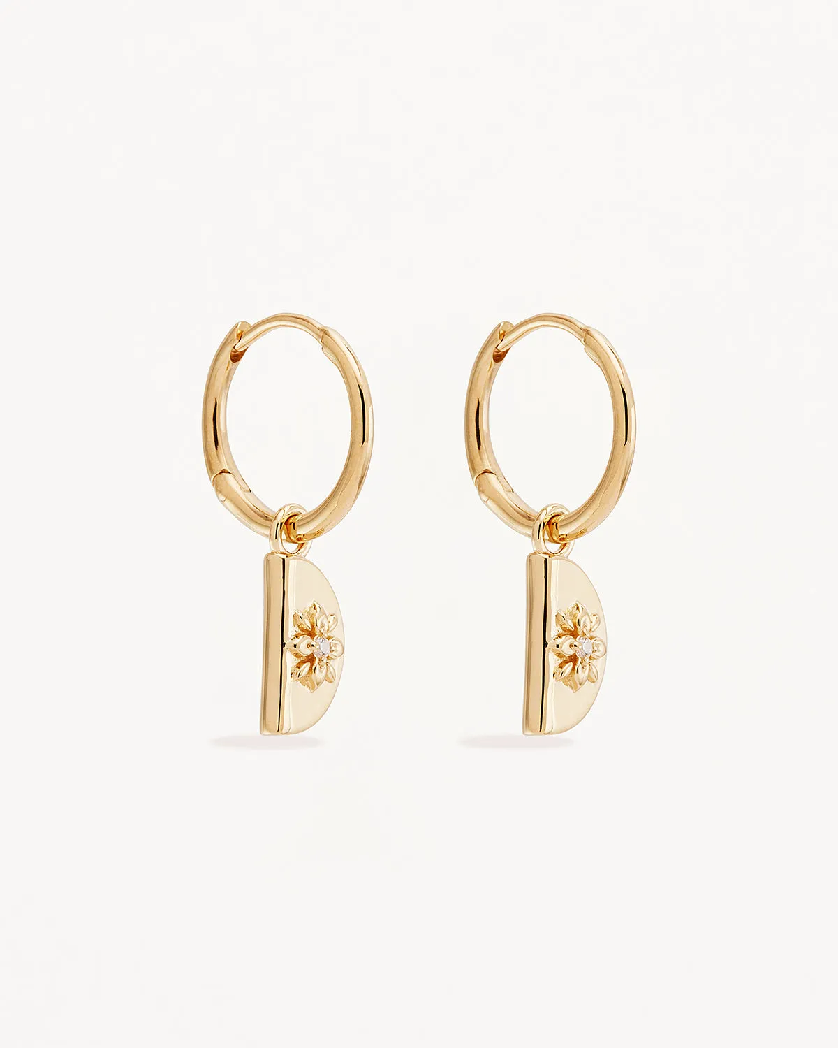 18k Gold Vermeil Lotus Hoops Bycharlotte