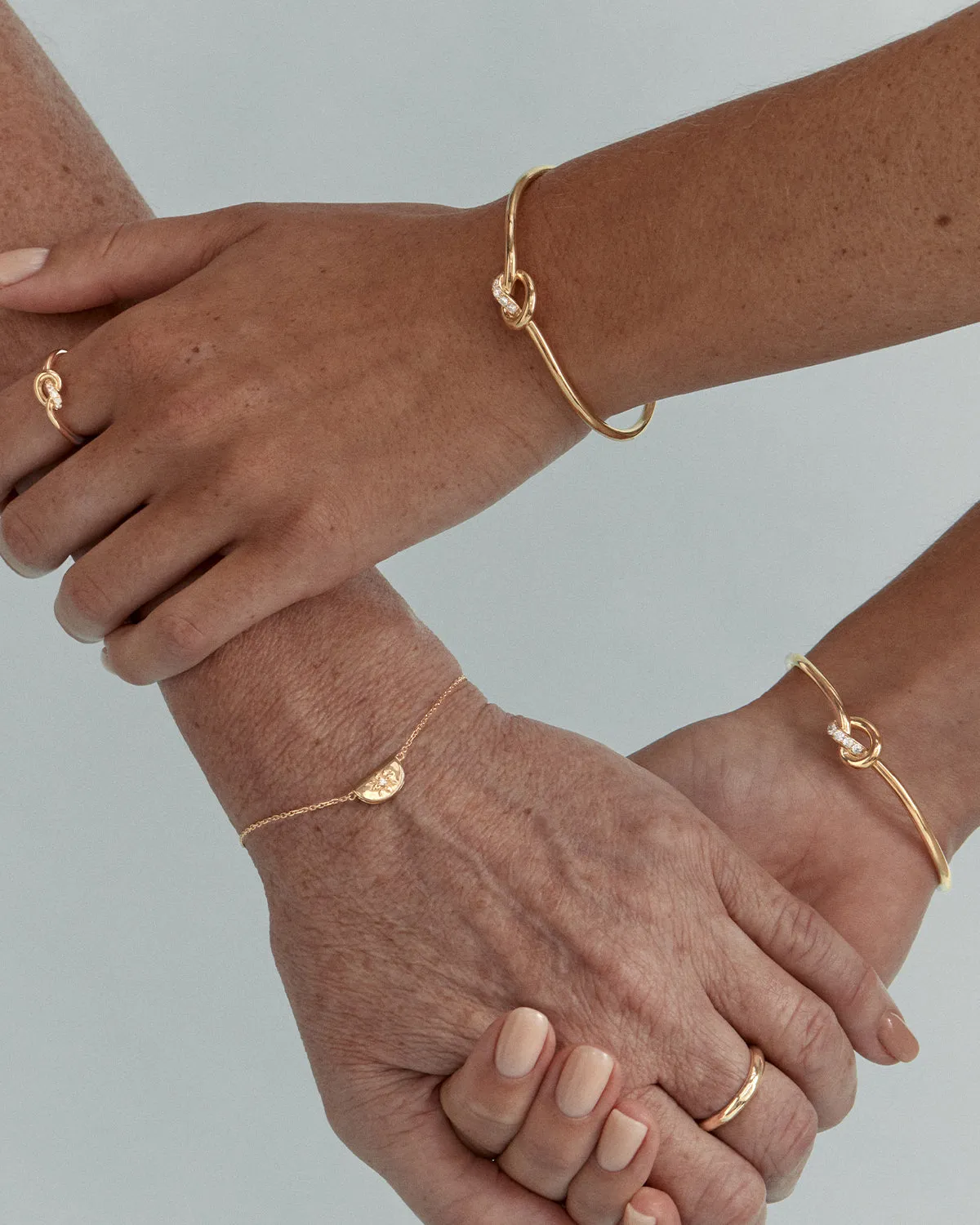 18k Gold Vermeil Love Knot Lab-Grown Diamond Cuff Bycharlotte