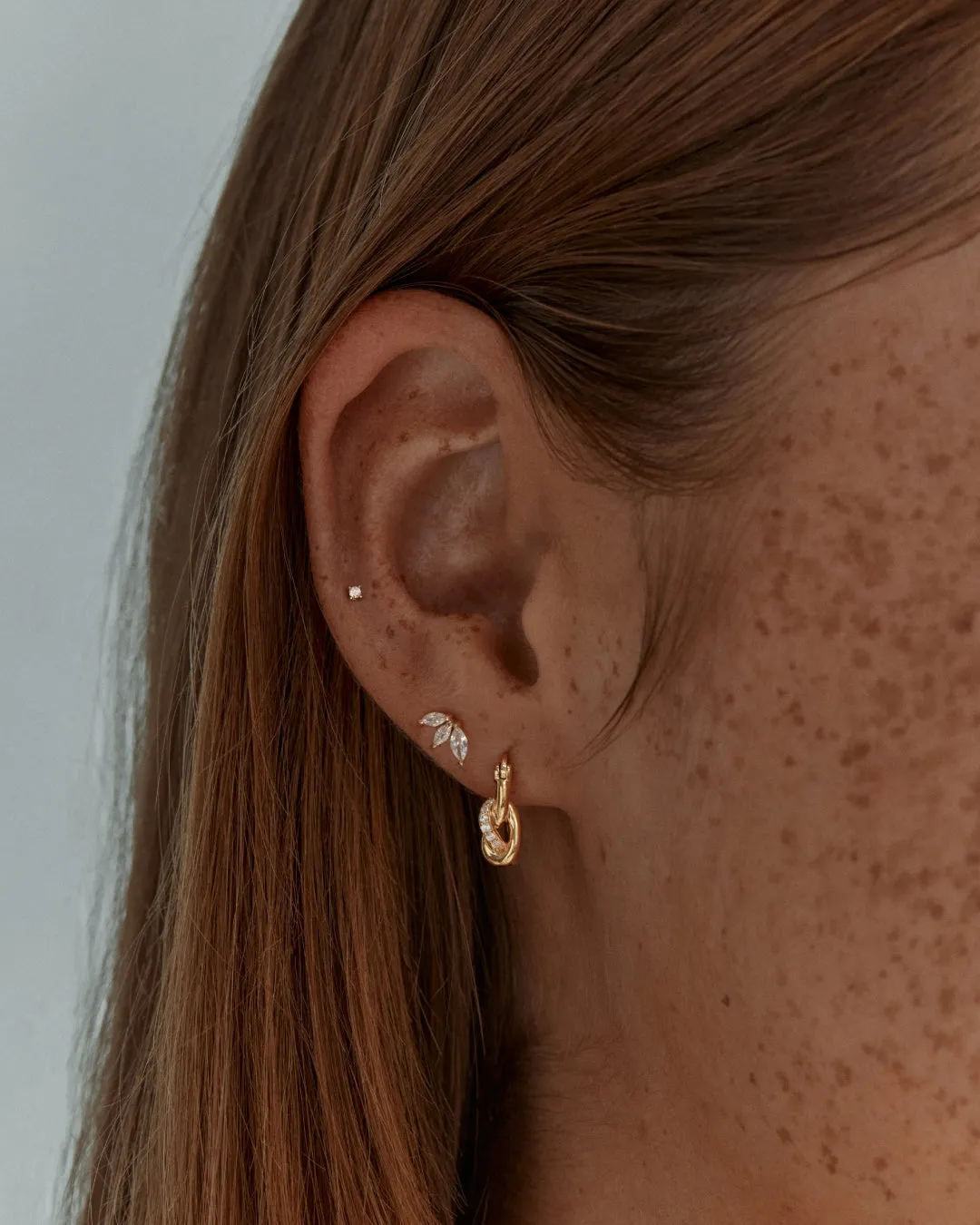 18k Gold Vermeil Love Knot Lab-Grown Diamond Hoops Bycharlotte