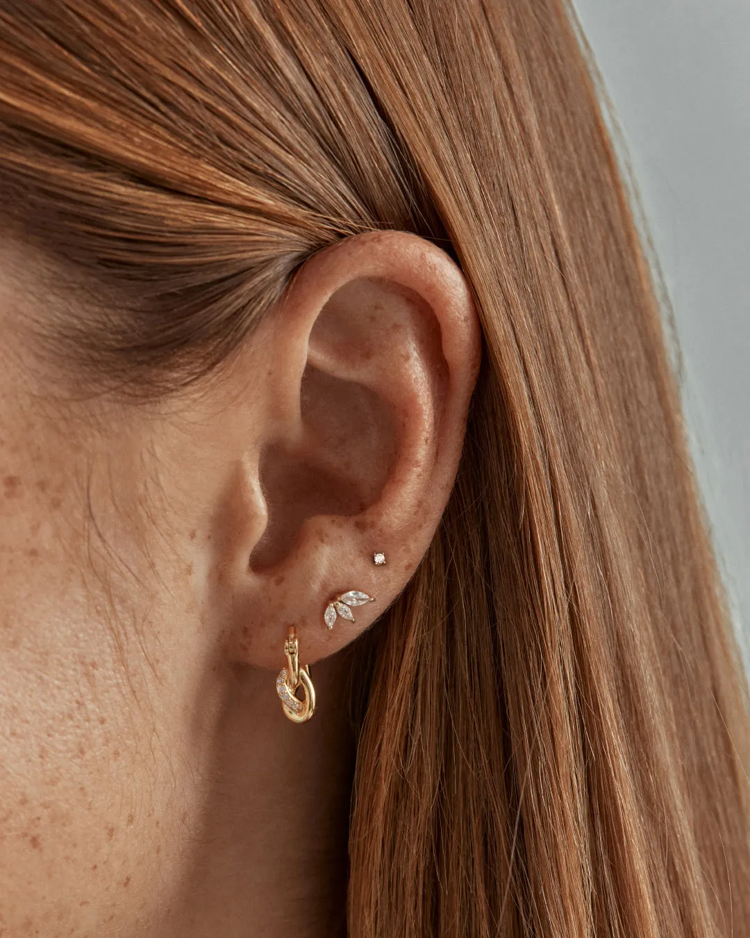 18k Gold Vermeil Love Knot Lab-Grown Diamond Hoops Bycharlotte