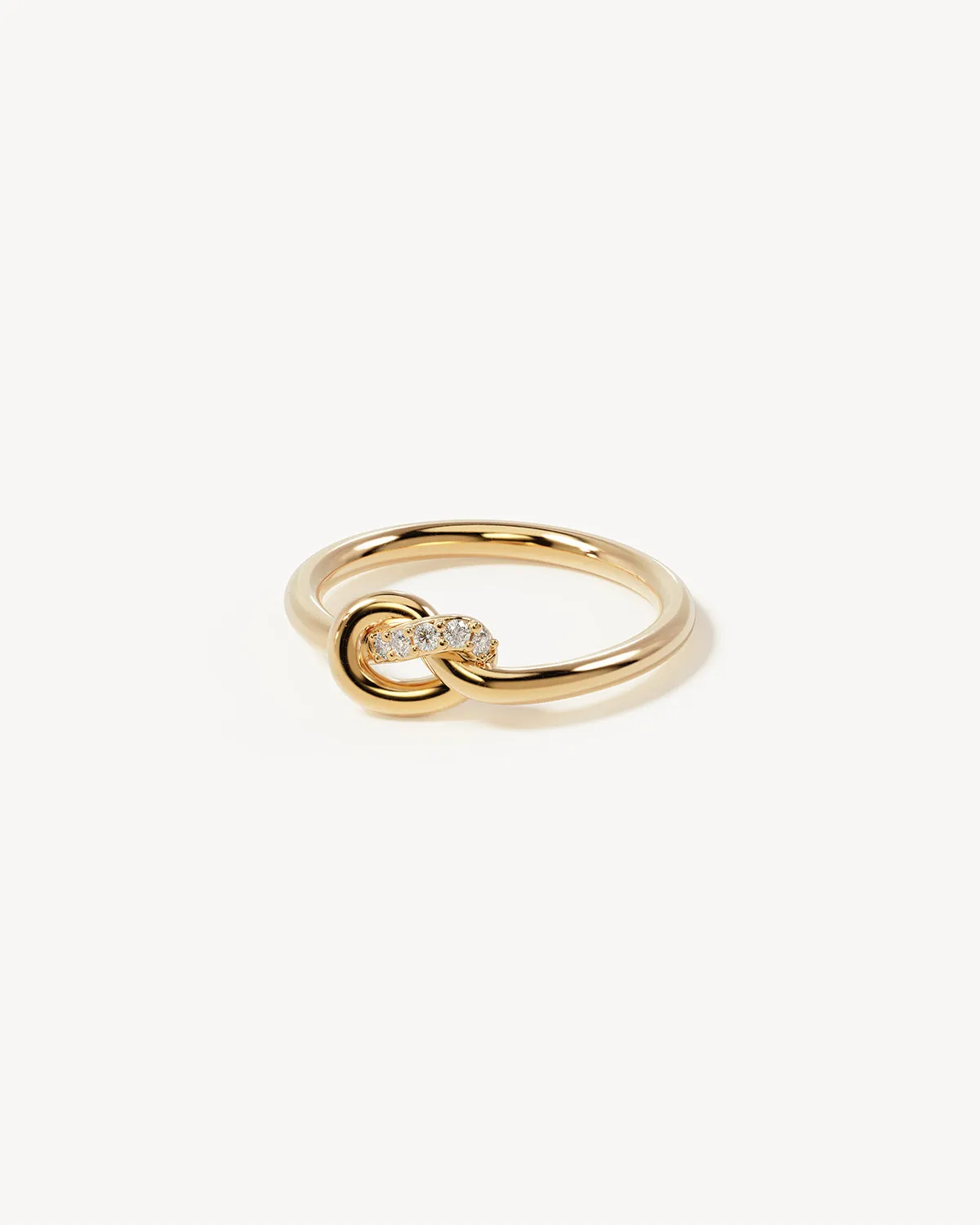 18k Gold Vermeil Love Knot Lab-Grown Diamond Ring Bycharlotte