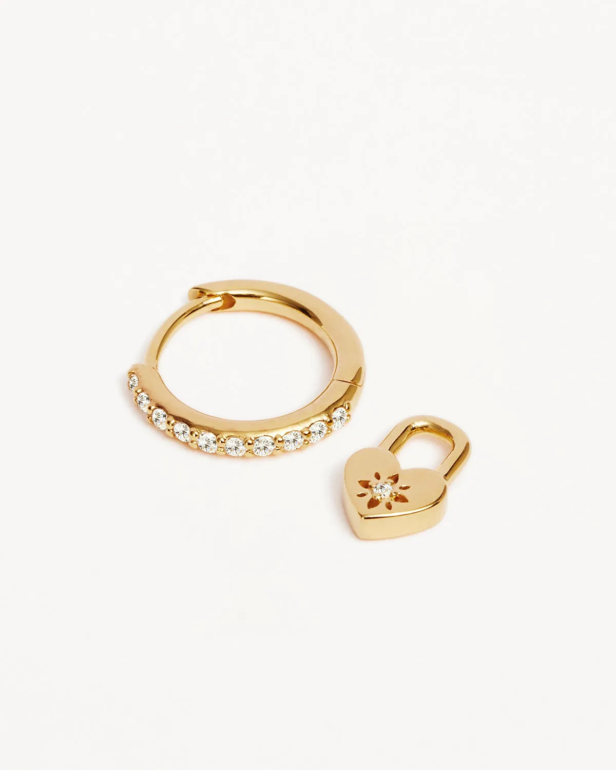 18k Gold Vermeil Love Unlocked Padlock Hoops Bycharlotte