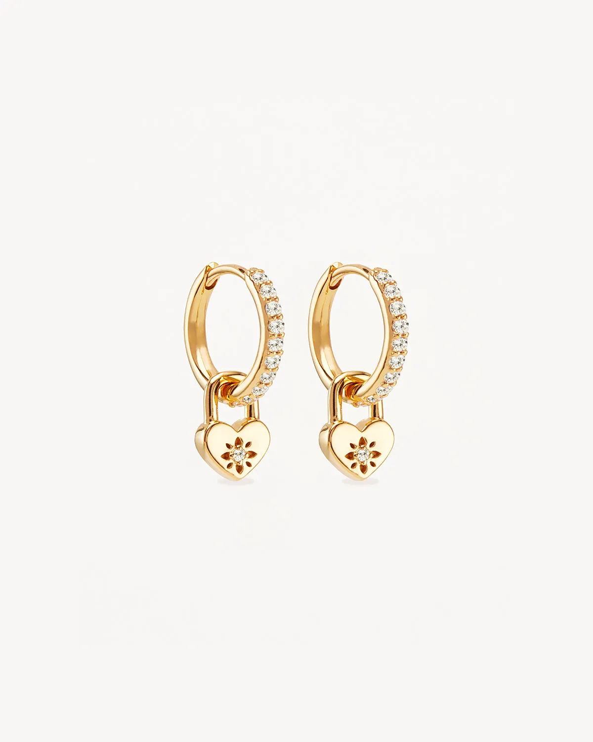 18k Gold Vermeil Love Unlocked Padlock Hoops Bycharlotte