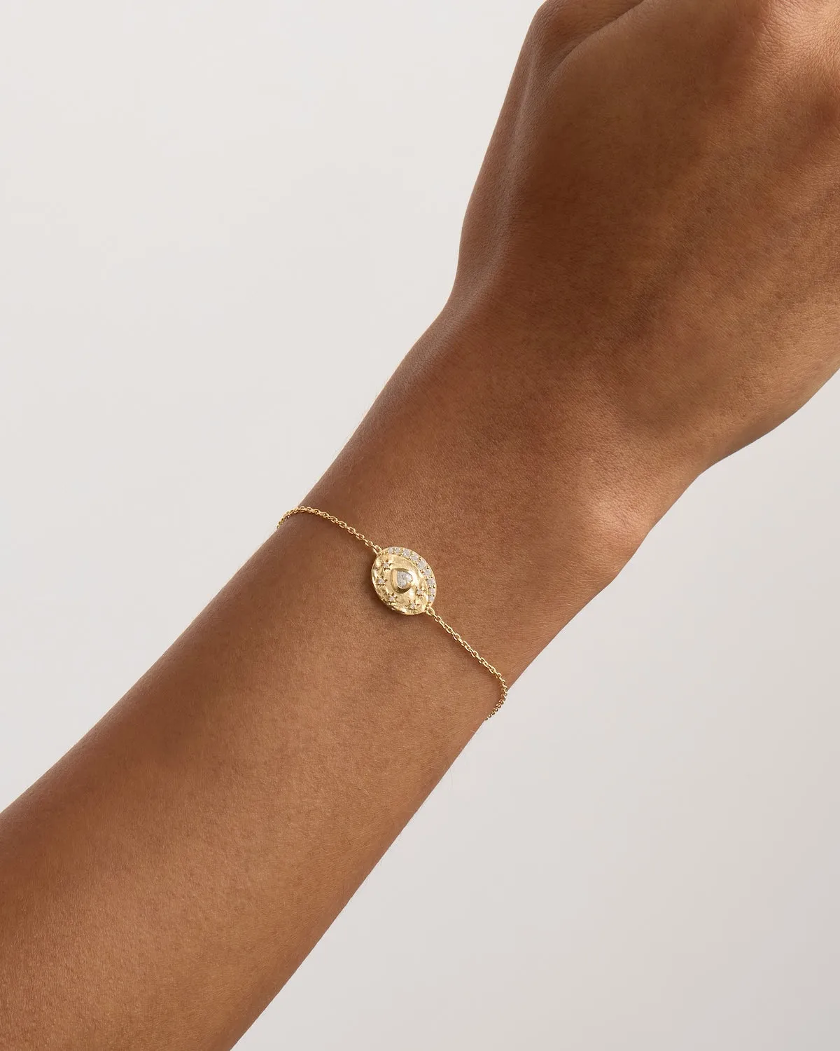 18k Gold Vermeil Love You to the Moon and Back Bracelet Bycharlotte