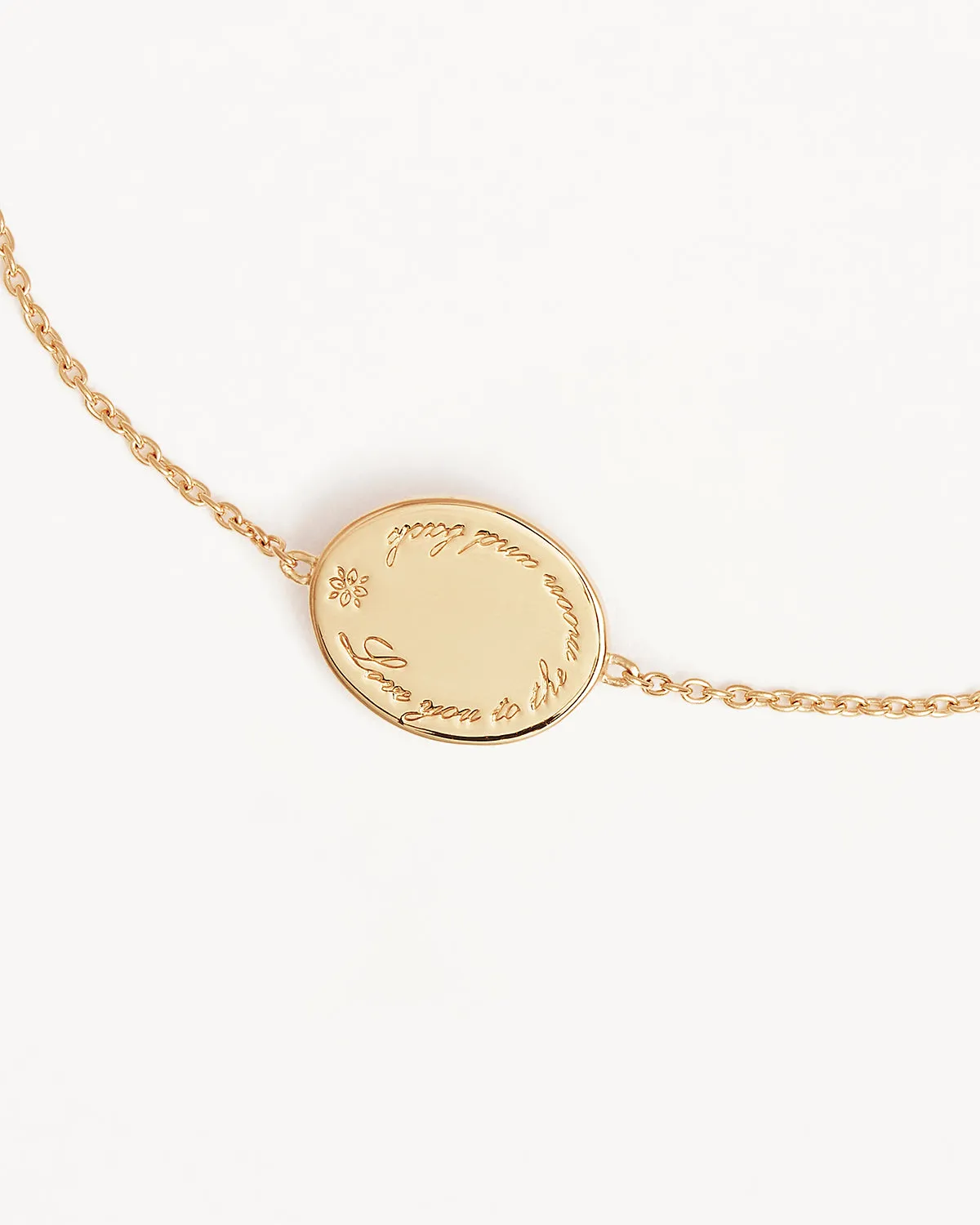 18k Gold Vermeil Love You to the Moon and Back Bracelet Bycharlotte