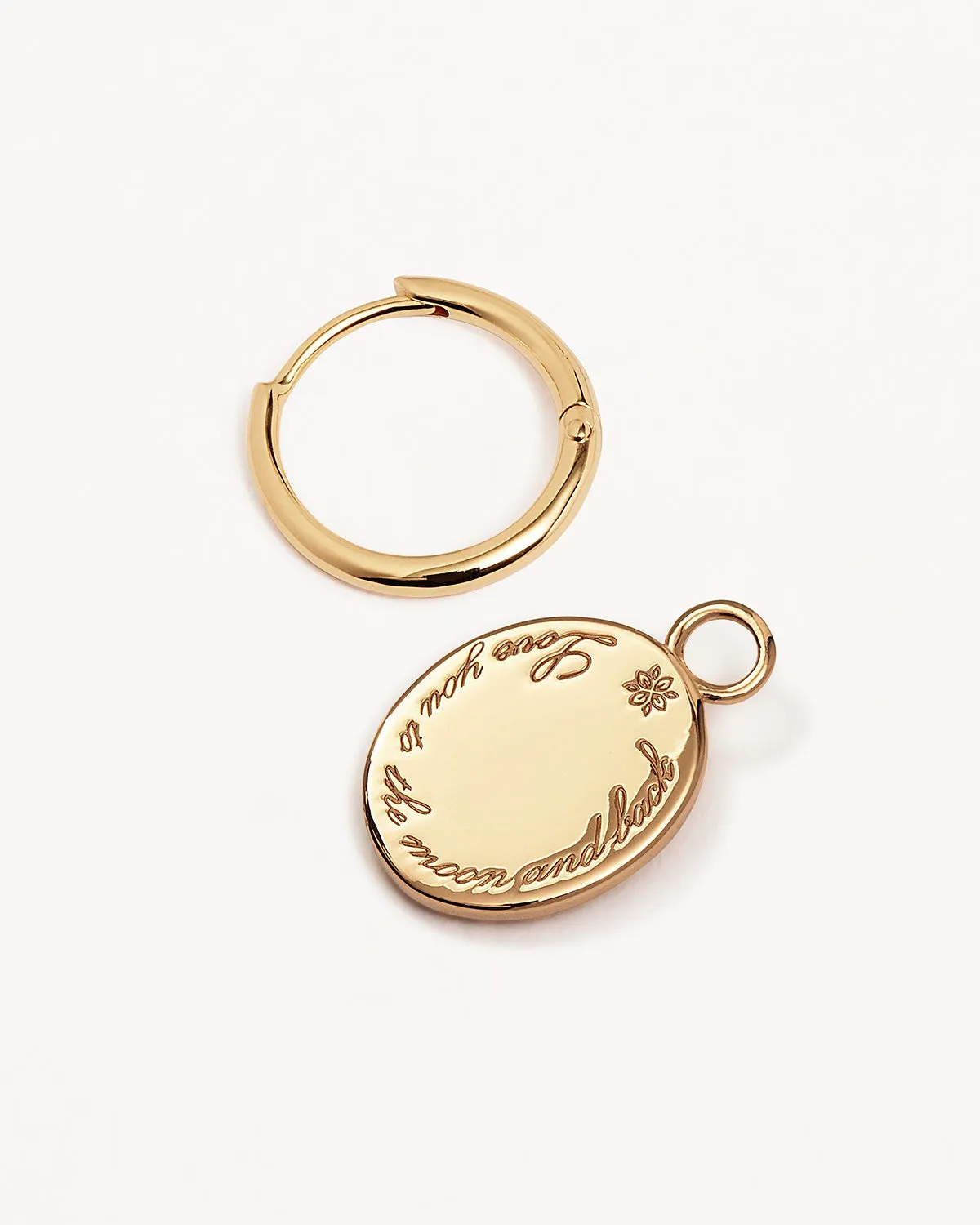 18k Gold Vermeil Love You to the Moon and Back Hoops Bycharlotte