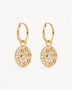 18k Gold Vermeil Love You to the Moon and Back Hoops Bycharlotte