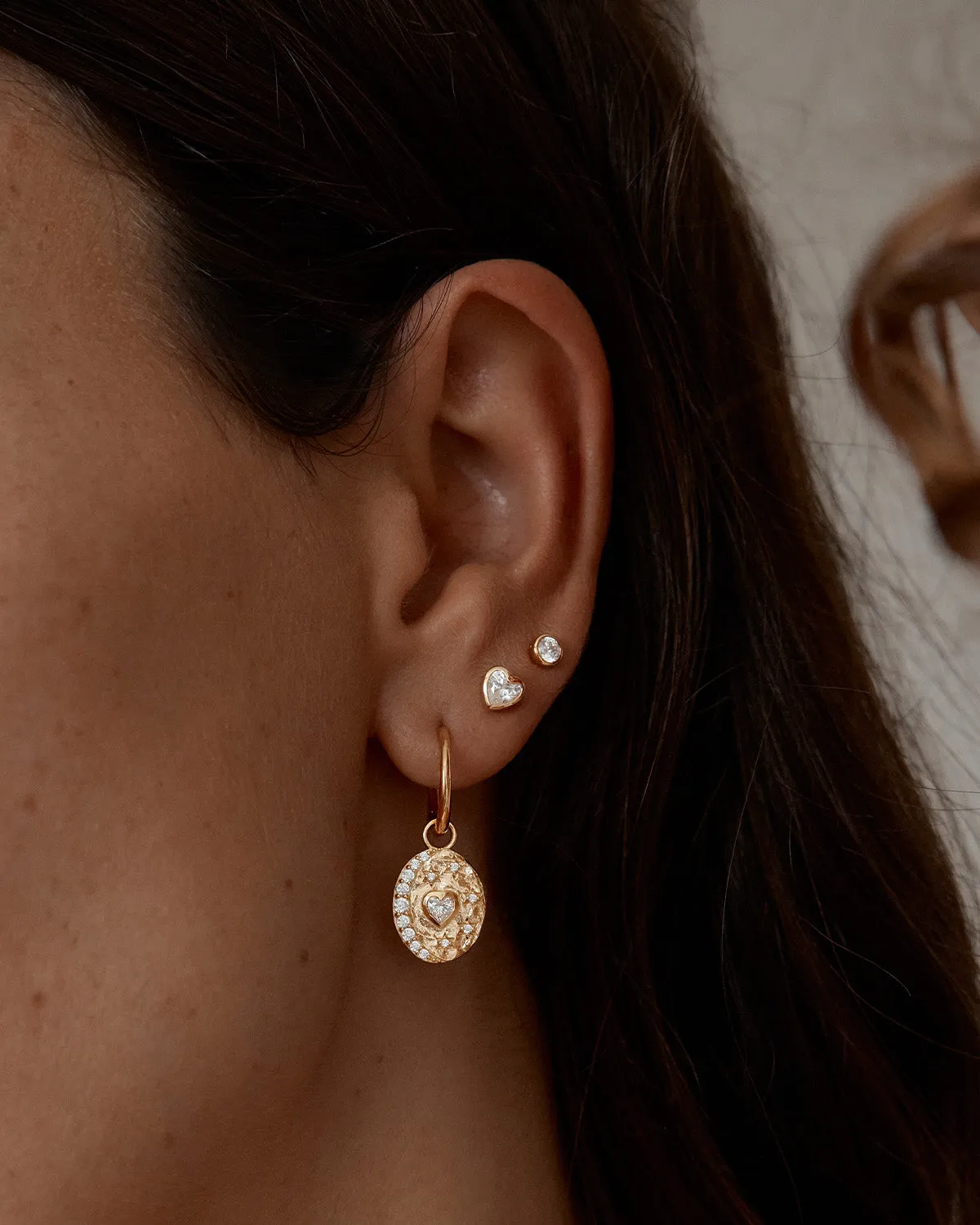 18k Gold Vermeil Love You to the Moon and Back Hoops Bycharlotte