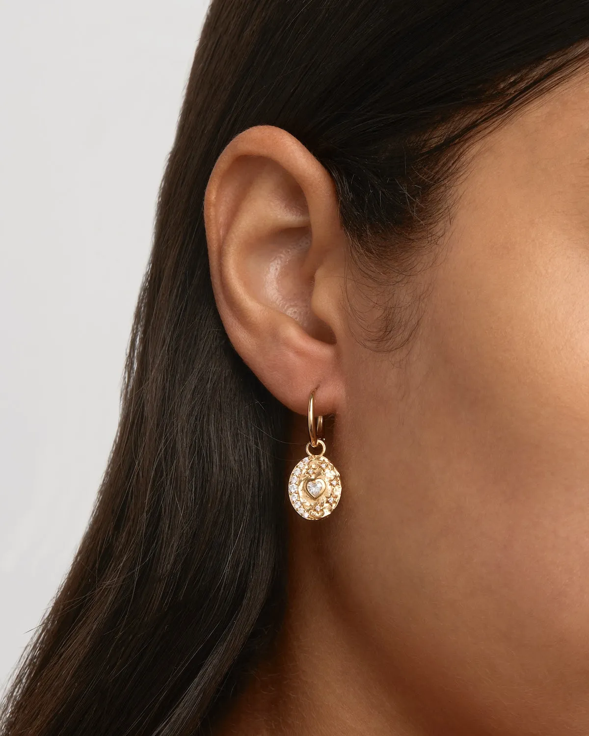 18k Gold Vermeil Love You to the Moon and Back Hoops Bycharlotte