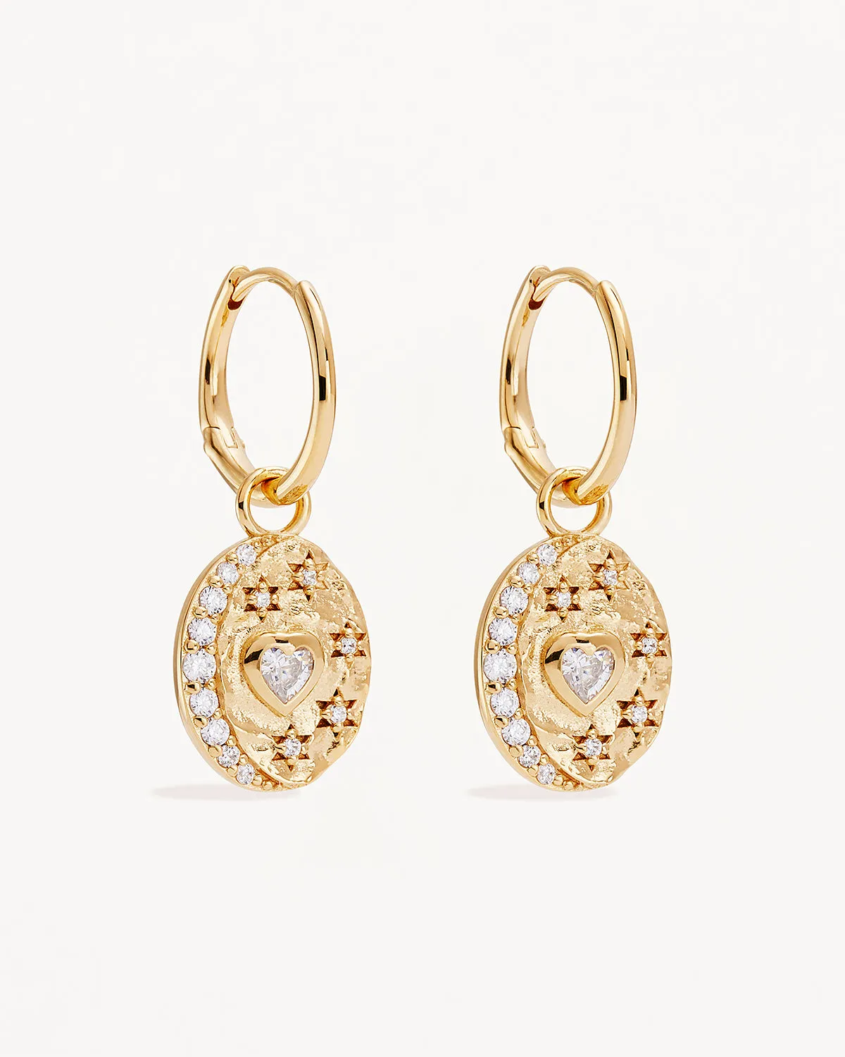 18k Gold Vermeil Love You to the Moon and Back Hoops Bycharlotte
