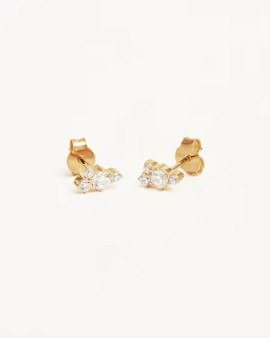 18k Gold Vermeil Mist Stud Earrings Bycharlotte