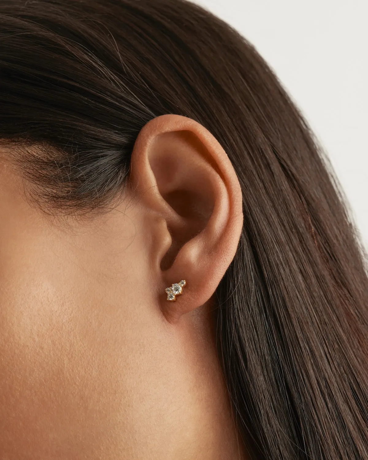 18k Gold Vermeil Mist Stud Earrings Bycharlotte