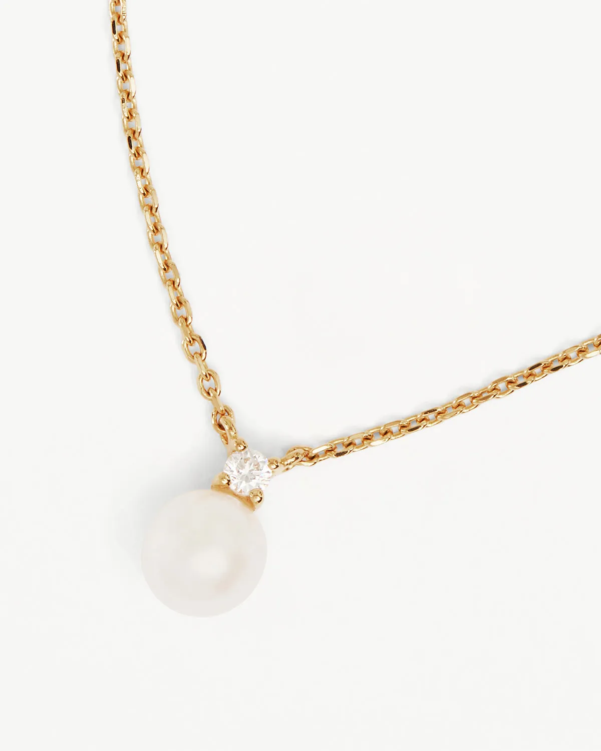 18k Gold Vermeil Moments With You Pearl Necklace Bycharlotte
