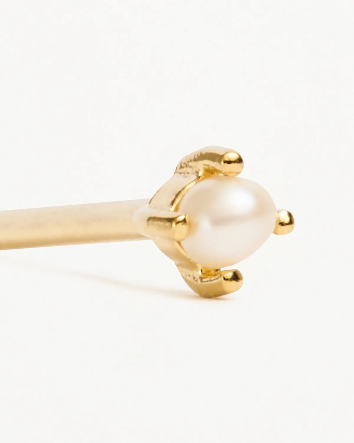 18k Gold Vermeil Moonlight Pearl Stud Earrings Bycharlotte