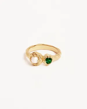 18k Gold Vermeil Moonlit Tides Ring Bycharlotte