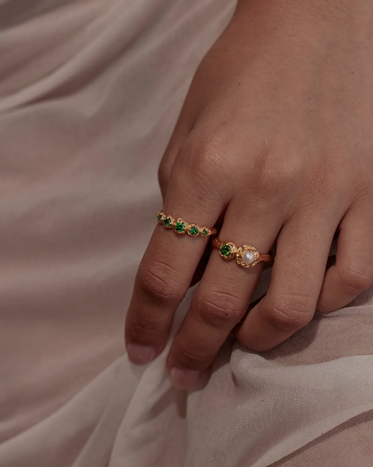 18k Gold Vermeil Moonlit Tides Ring Bycharlotte