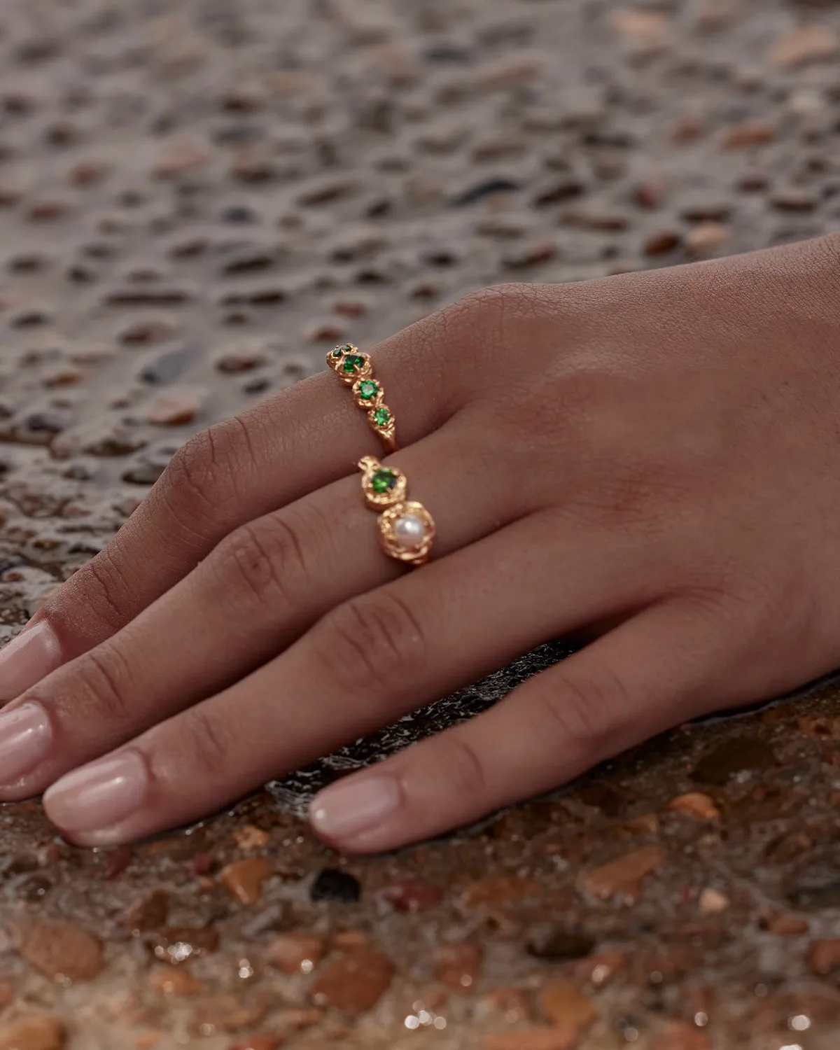 18k Gold Vermeil Moonlit Tides Ring Bycharlotte